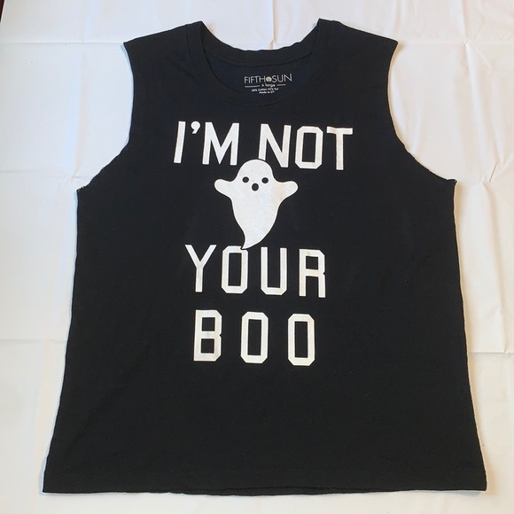 I’m Not Your Boo Ghost XL Muscle Tank Black - Picture 1 of 10